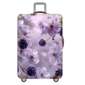 Чехол для чемодана «Ежевика в цветах» 1017