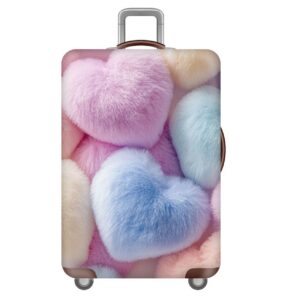 Чехол для чемодана «Объемные сердца» 1025