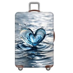 Чехол для чемодана «Сердце на воде» 1011