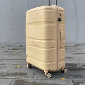 Чемодан Bizon Н04 сливочный, средний (М)